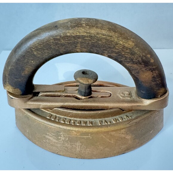 ANTIQUE Colebrookdale Iron 1 Detachable Wood Handle - Boyertown, PA  Letter C, - Picture 13 of 13